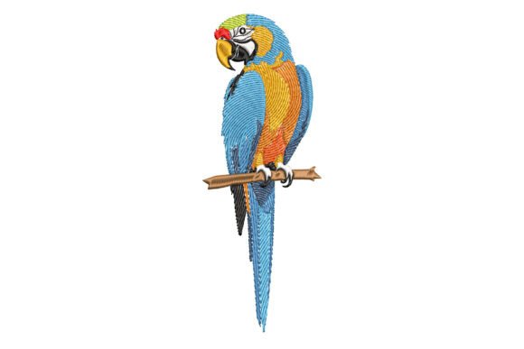 Beautiful Parrot: A Seasonal Embroidery Design with Charm