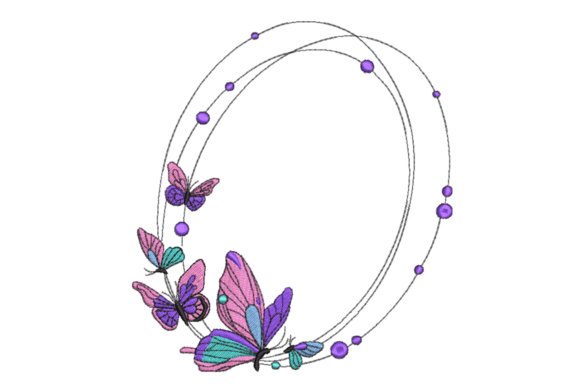 Butterfly Oval Frame for Boutique Apparel
