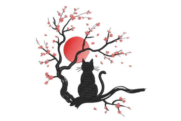 Cat Under Cherry Blossom Tree: A Sweet Touch for Personalized Gifts