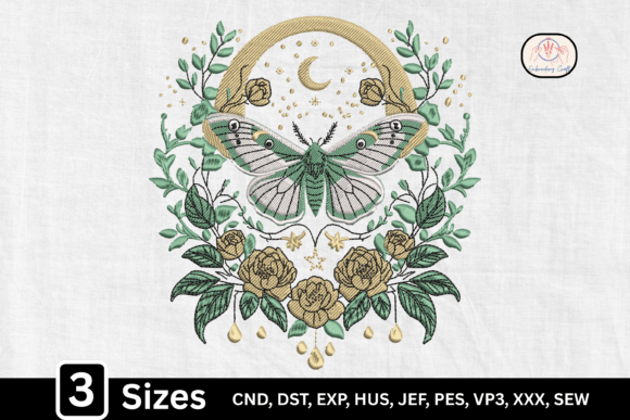 Celestial Green Moon Butterfly Moth: A Designer’s Honest Review for Real-World Embroidery Use