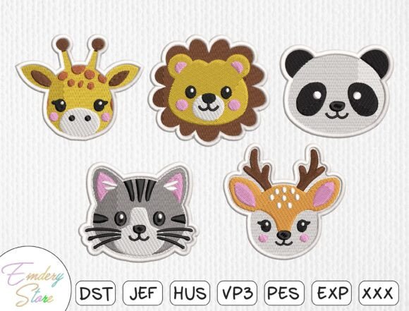 Cute Animal Embroidered Patch Set for Boutique Apparel