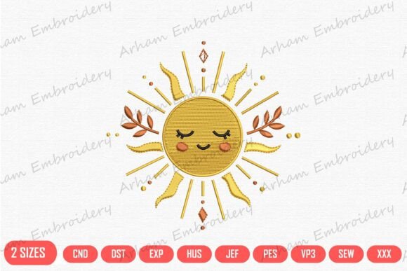 Cute Boho Sun Celestial Summer Embroidery Review