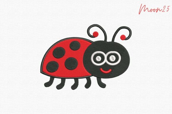 Cute Ladybug Garden Friend: A Charming Addition to Small Business Embroidery