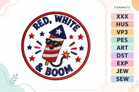 Firecracker Patch 4th of July: A Patriotic Embroidery Pick for Small Batch Sellers