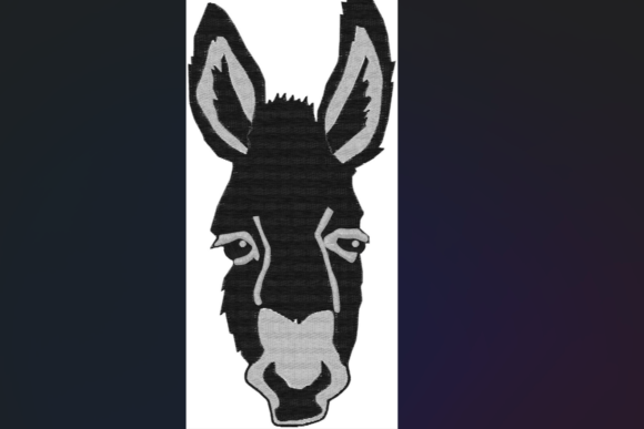 Geometric Donkey: A Minimalist Gem for Embroidery Projects