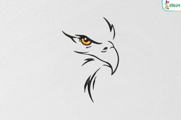Majestic Eagle Face: A Bold Choice for Embroidery Sellers
