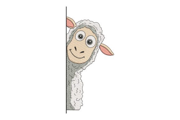 Peeking Sheep: A Charming Touch for Boutique Apparel Embroidery