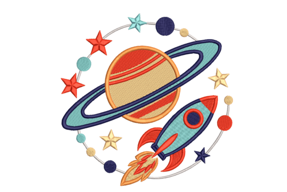 Retro Space Rocket: A Designer’s Review for Boutique Sweatshirt Embroidery