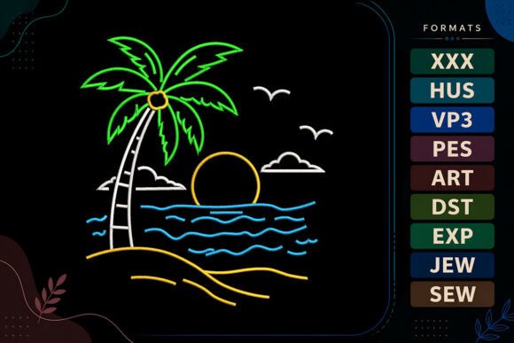 Sunset Palm Tree Summer: A Designer’s Honest Review for Real Embroidery Projects
